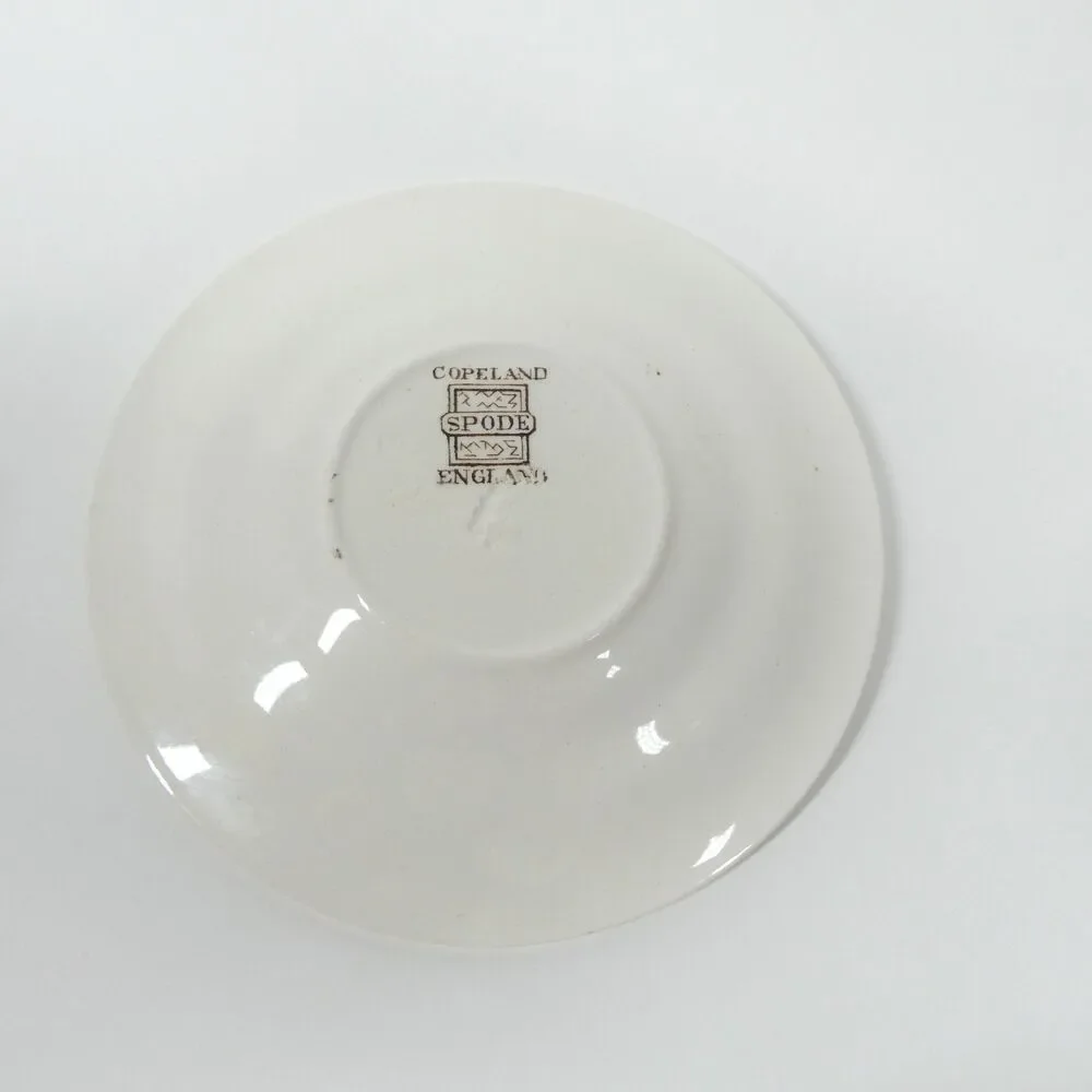 Spode Copeland Demitasse Cup & Saucer Set Jade Green Silver Cream Art Deco